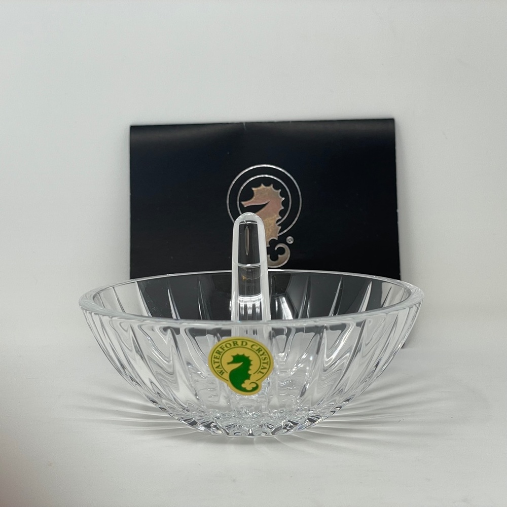 Vintage Waterford Lead Crystal Heritage Ring Jewelry Holder Dish with Box